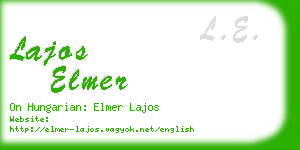 lajos elmer business card